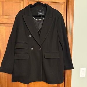 BCBGMaxAzria Black Double-Breasted Blazer Jacket